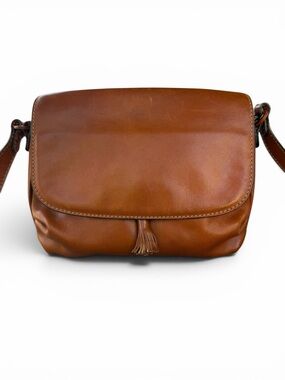 1990’s Bottega Veneta Cognac Leather Tassel Crossbody